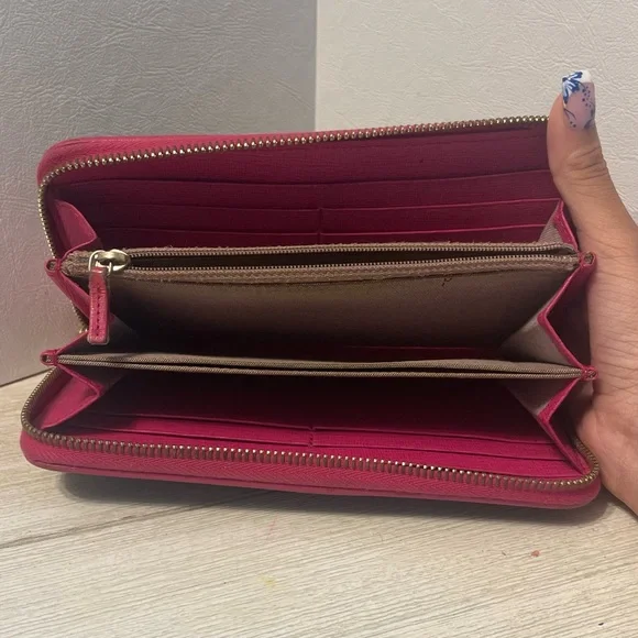 Fendi Zucca Pink Monogram Zip Around Wallet - Picture 5 of 5